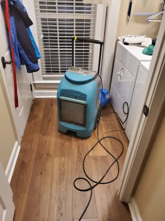 Commercial dehumidifier deployed for Flood Damage Cleanup in Wayland