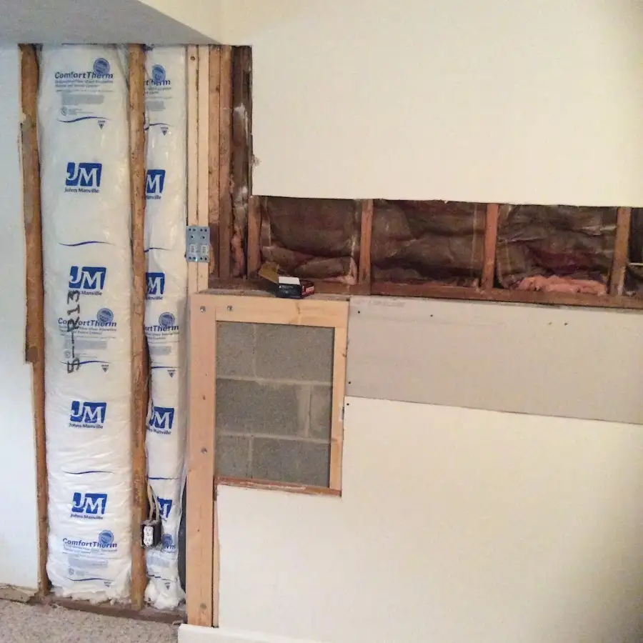 Wall insulation replacement during Odor Removal & Deodorization in Wayland